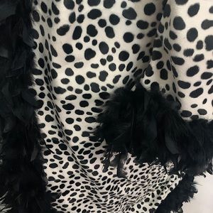 Jacket long black and white